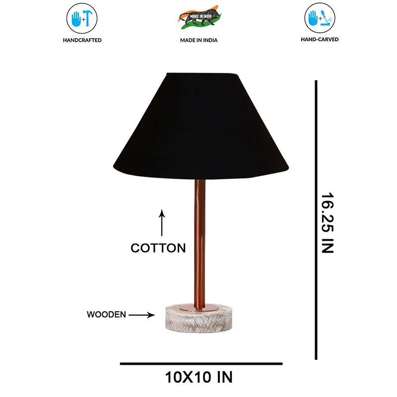 Cotin II Rodin Wooden Table Lamp - Black,Copper,White media 7