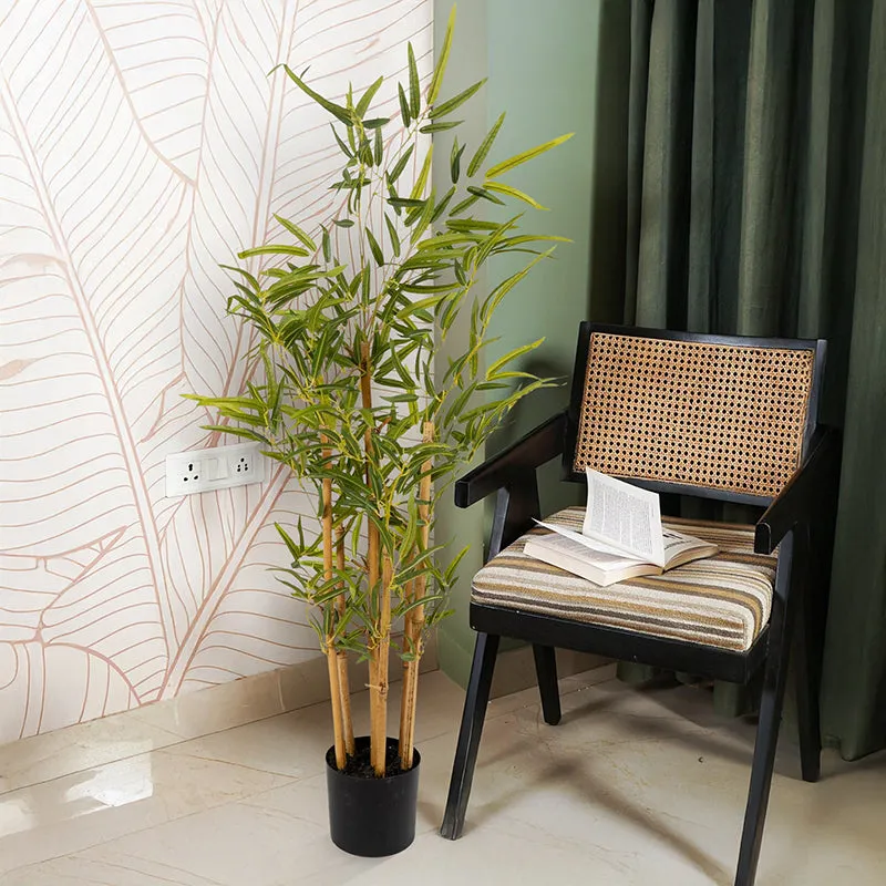 Bombillo Artificial Golden Bamboo With Black Plastic Pot - 3 Feet media 3