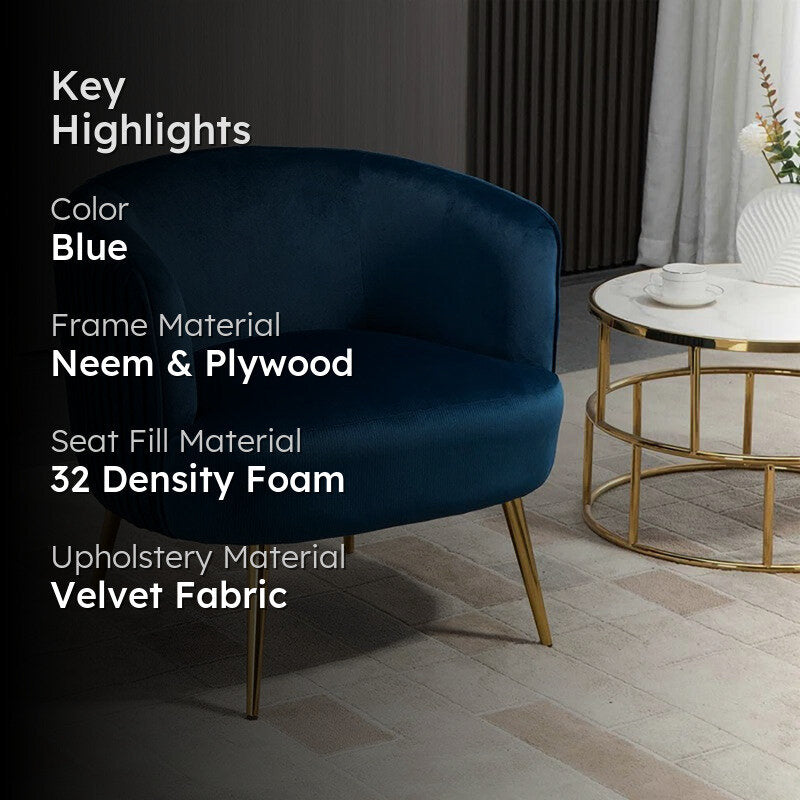 Leiser Accent Chair - Blue media 2