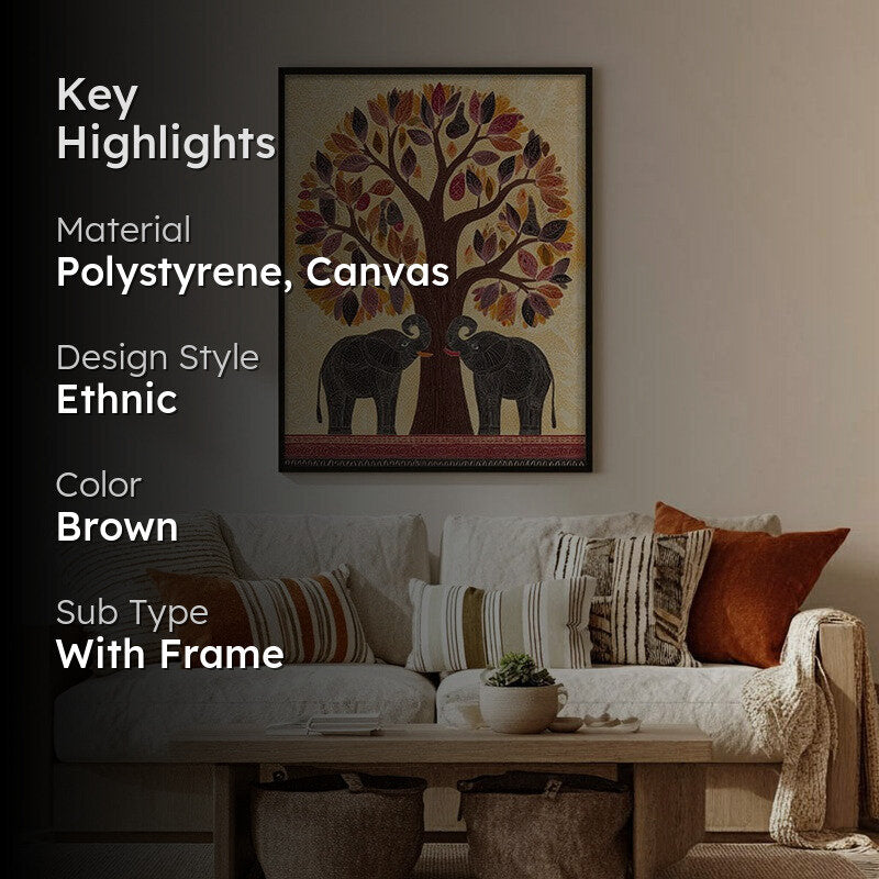 Aranya Canvas Wall Painting With Black Frame media 2