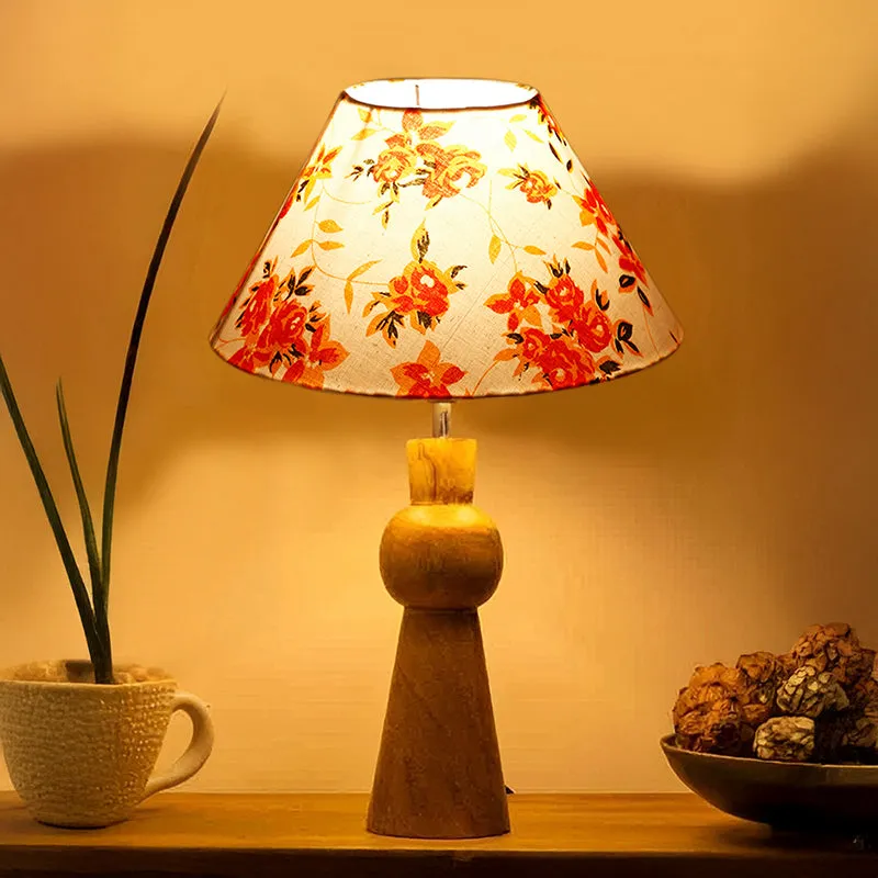 Angler Neo Printed Wooden Table Lamp - Multicolor media 1