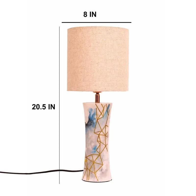 Shine Right Hand Painted Fabric Table Lamp - Multicolor media 5