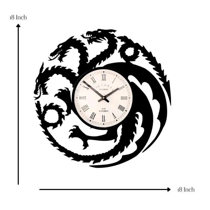 Dragon Steel Analog Wall Clock - Black media 7