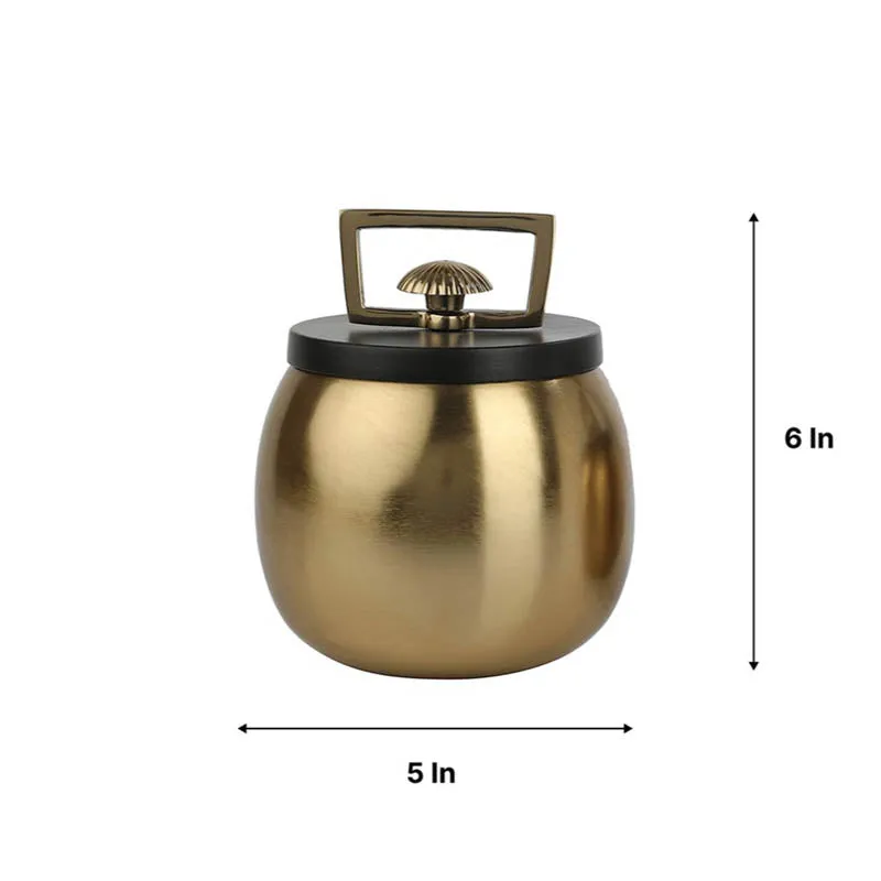 Jarrah Storage Jar (Gold & Black) - Large media 6