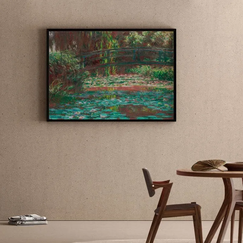 Water Lily Pond By Claude Monet - Black Frame media 1