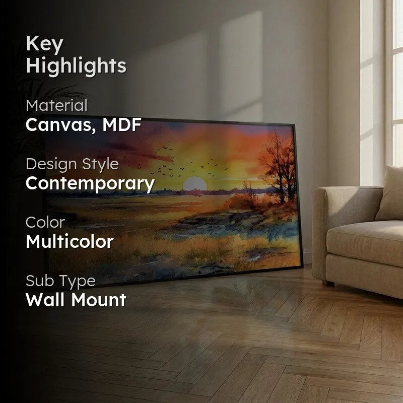 Scenic Grove Canvas Wall Painting With Frame media 2