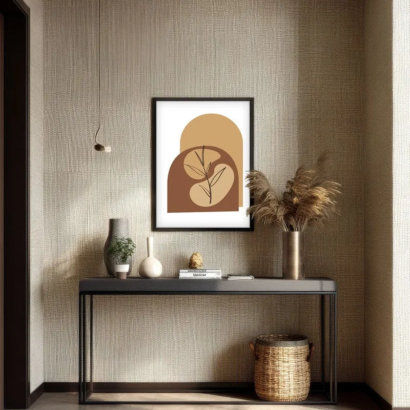 Canyon Leaf Canvas Wall Painting With Black Frame media 4