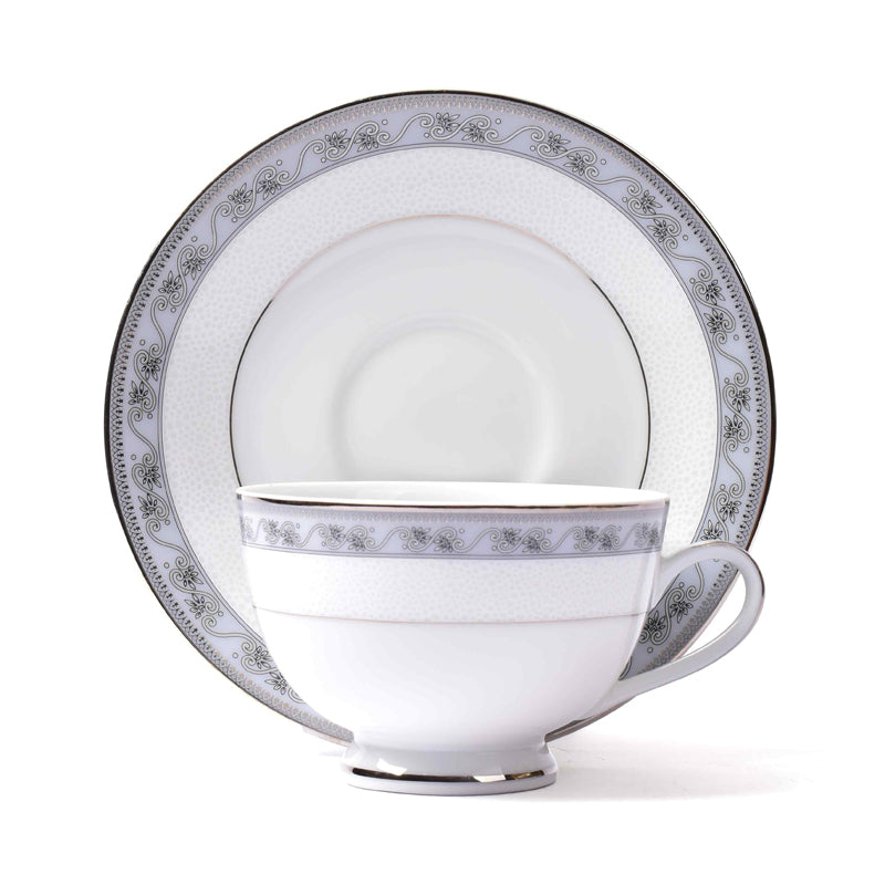 Mariella 24k Gold Brushed Porcelain Tea Cup & Saucer (280 mL) - Set of Six media 8