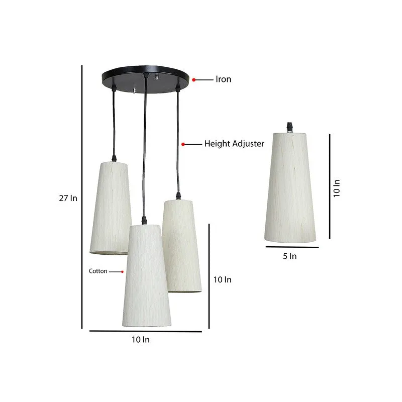Nordic Neutral Triple Metal Ceiling Lamp - Off White media 8