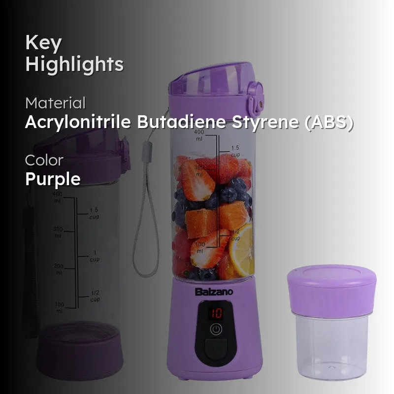 Balzano Wireless Travel Blender - Purple media 2