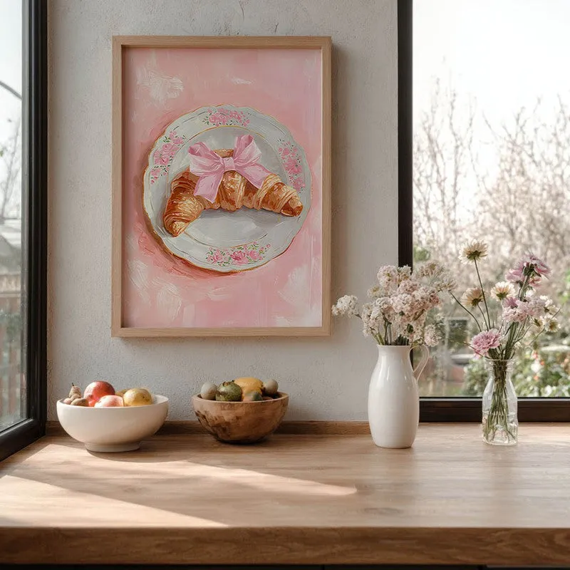 Croissant Bow Archival Canvas Wall Art - Brown media 6