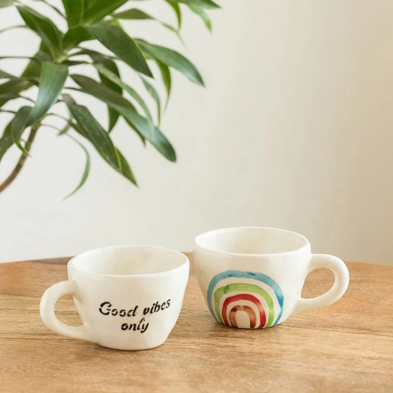Rainbow Ceramic Tea Cup (220 mL Each) - Set Of Two media 2