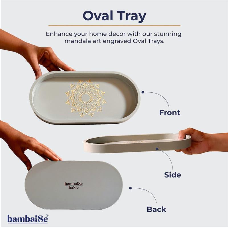 Triva Mandala Serving Tray - Grey media 6