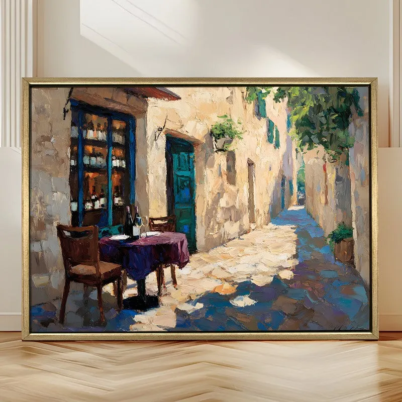 Afternoon Shadow Canvas Wall Painting With Frame media 4
