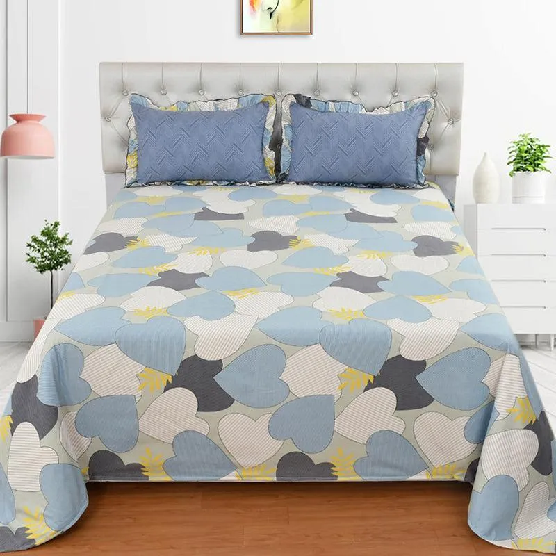 Antique Heart Abstract Microfiber Bedsheet - 210 GSM media 3