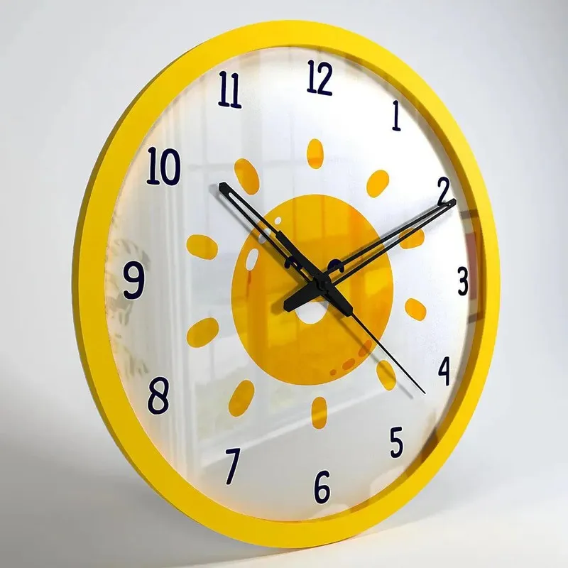 Sunlet Yellow MDF Wall Clock media 4