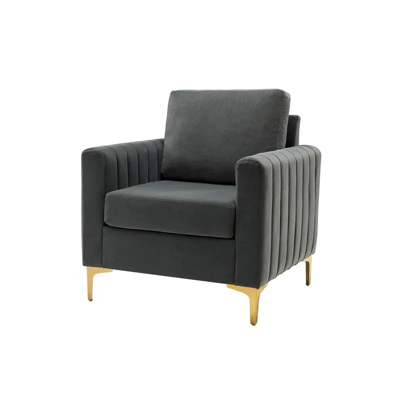 Baseo Neem Wood Accent Chair - Grey media 3