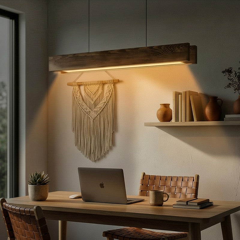 SleekLine Wooden Ceiling Lamp - Brown