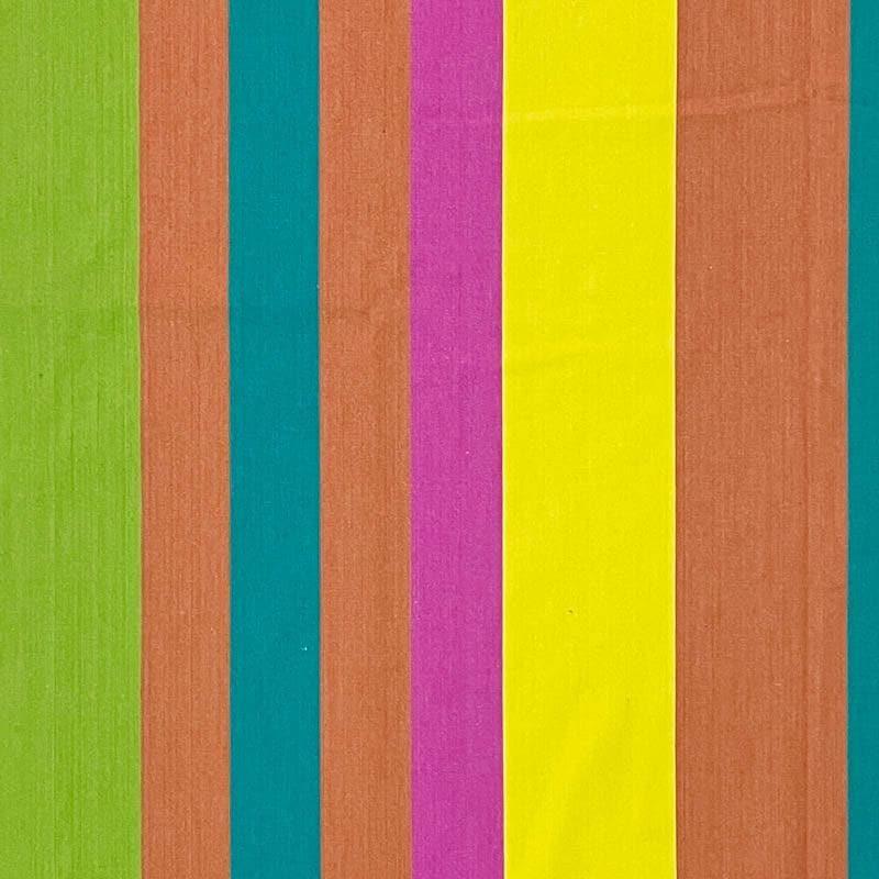 Swayam Stripey Vibrant Cotton Cotton Bedsheet (Teal) - 180 TC media 5