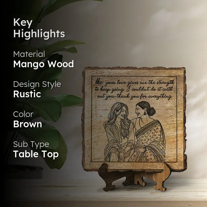 Your Love Gives Me Strength Wood Showpiece - Square media 2