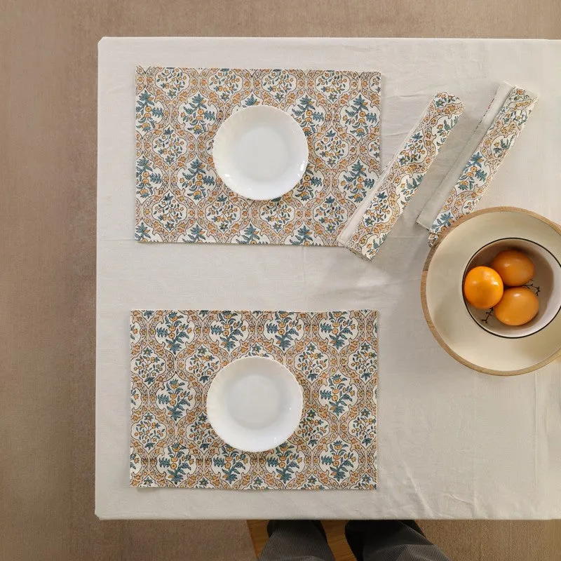 Floral Aura Canvas Table Mats - Set Of Six media 3