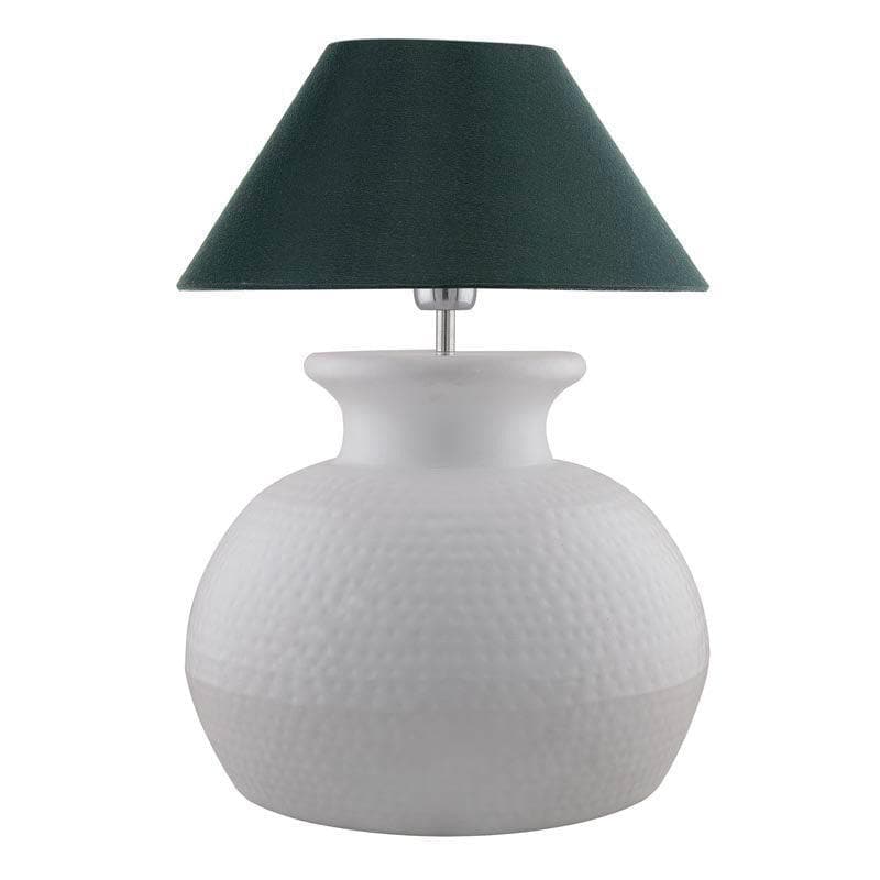 Gleam Quest Ceramic Table Lamp - White,Green media 4