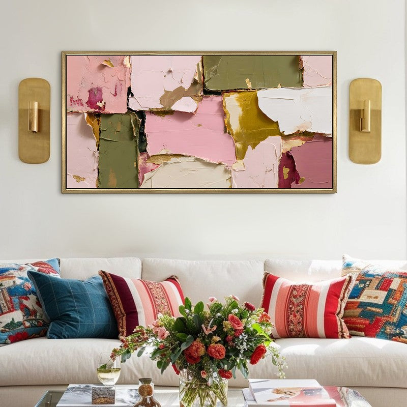 Blush Geometry Canvas Wall Art