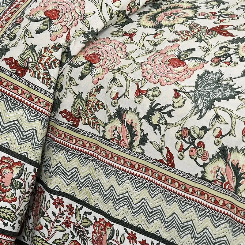 Yukta Printed Cotton Bedsheet (Pink) - 160 TC media 4