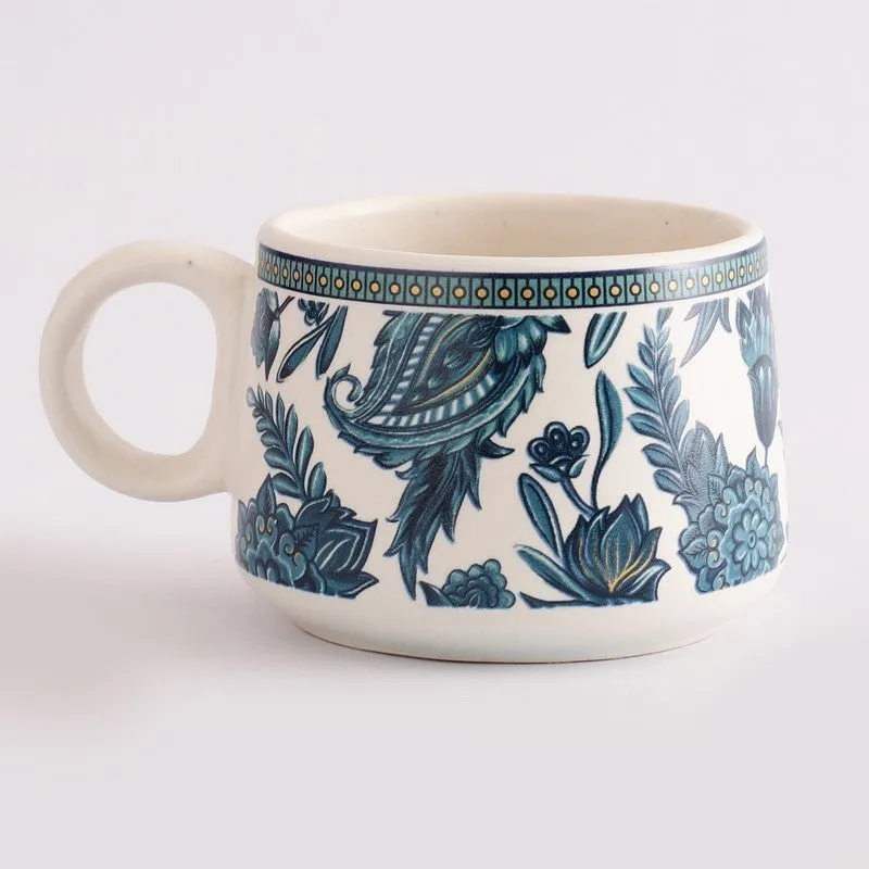 Indiblue Stoneware Tea Cup (180 mL Each) - Set Of Six media 5