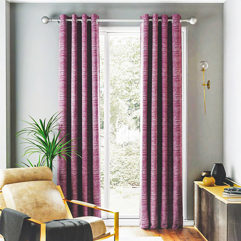 Artemisia Jacquard Blackout Curtain (Purple) - Set Of Two