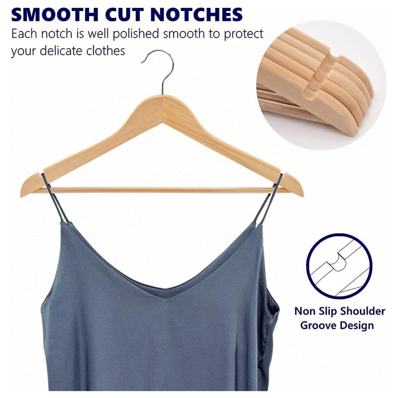 Wardique Wood Cloth Hanger - Set Of Ten media 7