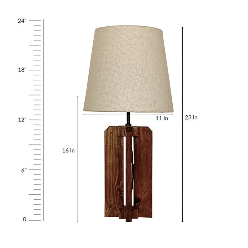 Ilyria Jute & Wood Table Lamp - Brown media 8