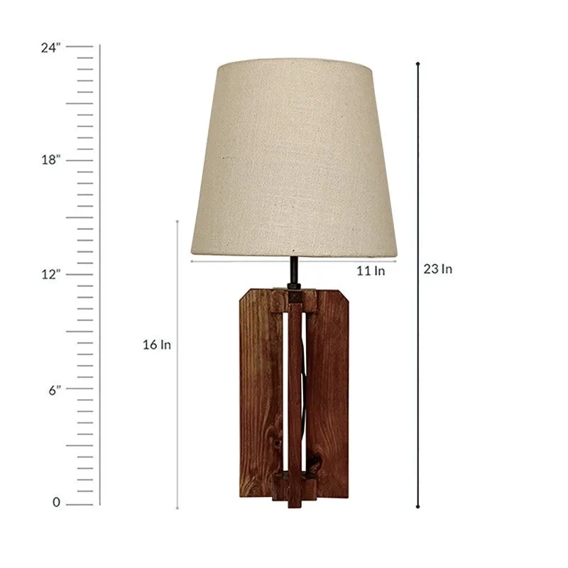 Ilyria Jute & Wood Table Lamp - Brown media 8