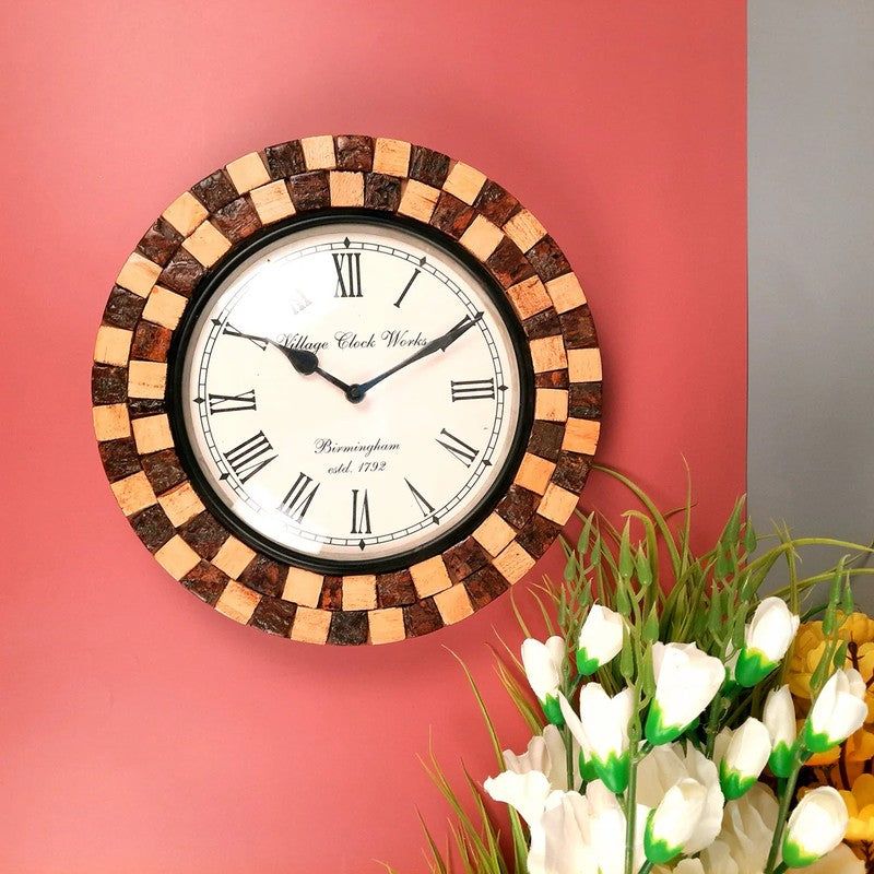 Royal Edge Dial Wooden Wall Clock