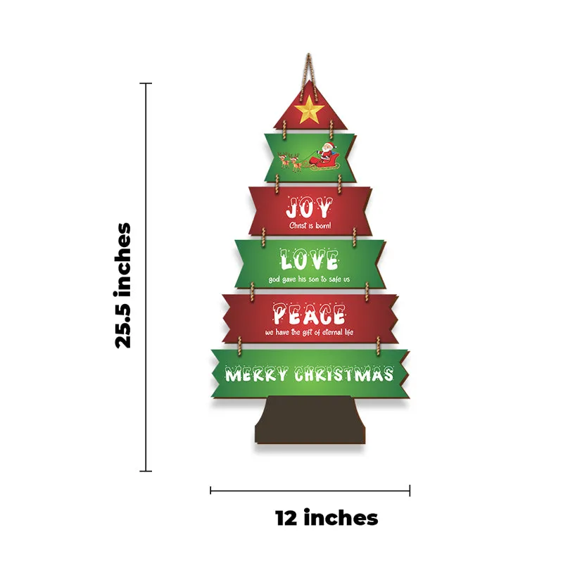 Tree Of Cheer Christmas Wood MDF Wall Hanging media 5