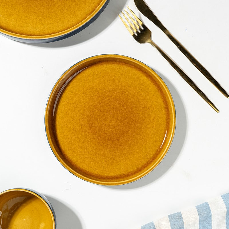 Golden Ceramic Dinner Set (Navy Blue) - 18 Piece Set media 9