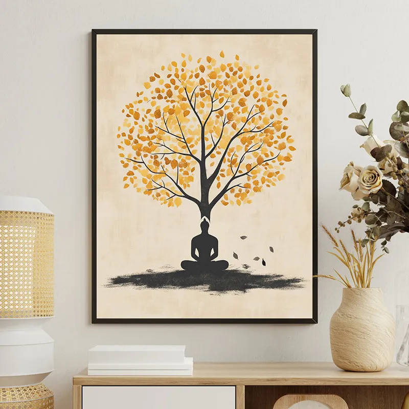 Bodhisattva Silhouette Wall Art With Resin Frame media 1