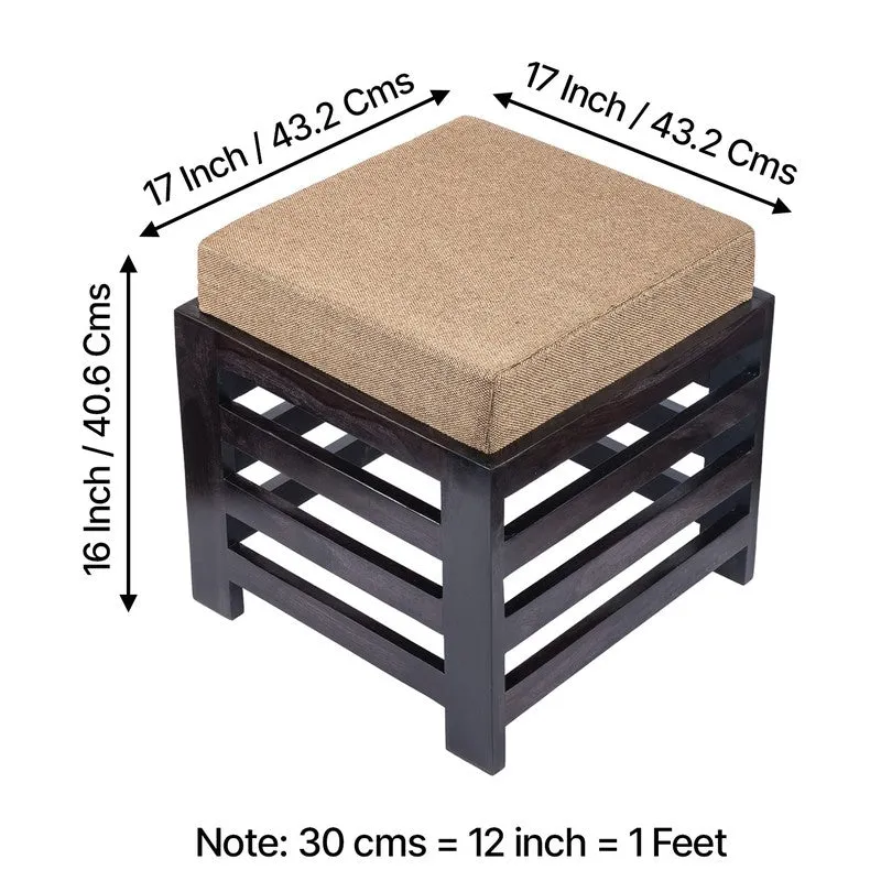 Uxaro Sheesham Wooden Bench with Stool (Beige) - Two Piece Set media 11