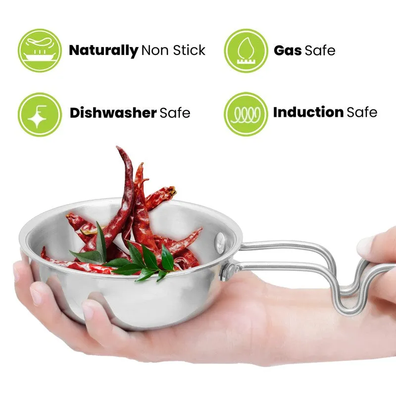 Swad Stainless Steel Tadka Pan - 320 ML media 6