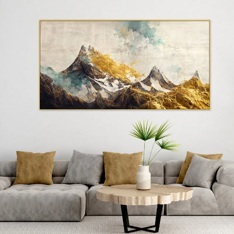Golden Mountain Canvas Wall Painting media 1
