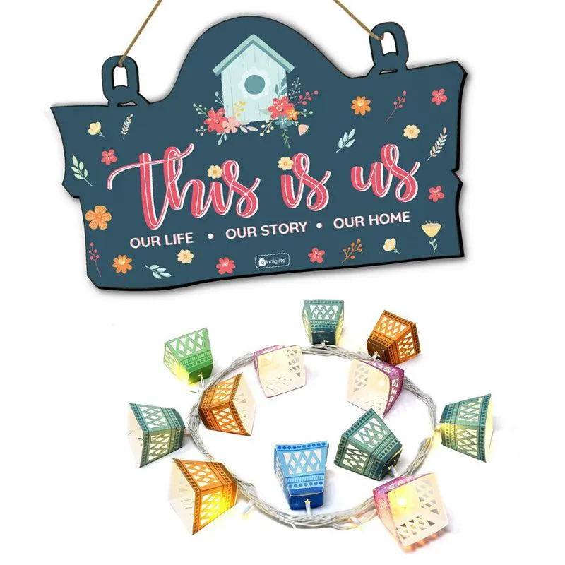 This Is Us Wooden Wall Accent With Lights - Two Piece Set media 3