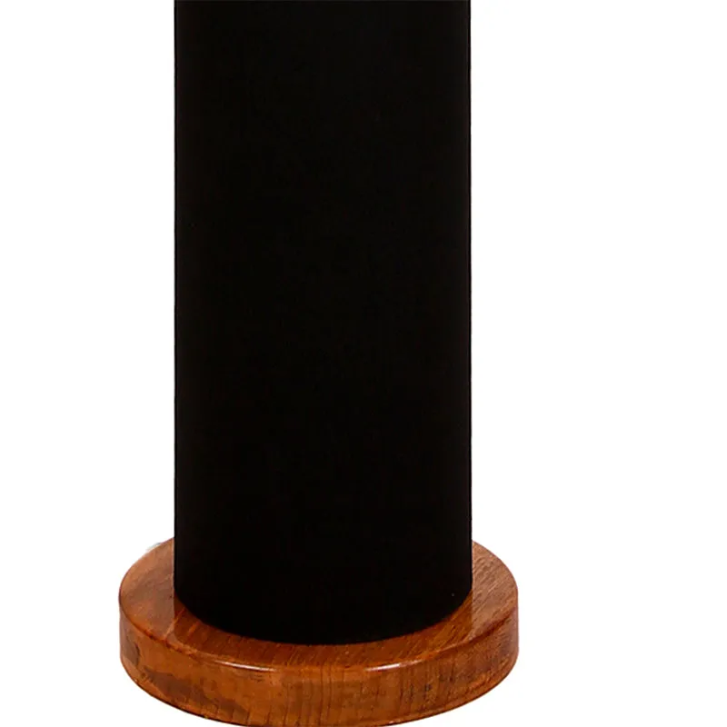 Agia Wooden Tower Floor Lamp With Jute Shade - Black media 4