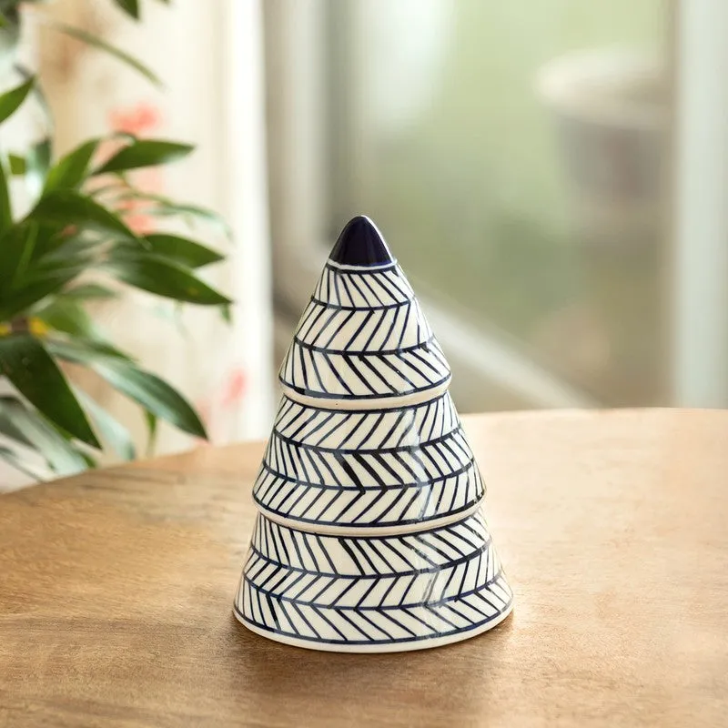 Christmas Pine Handpainted Ceramic Showpiece media 1