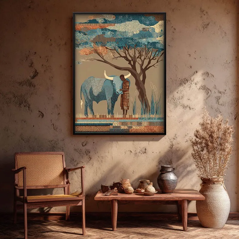 Prakriti Canvas Wall Painting With Black Frame media 8