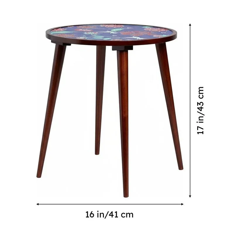 India Circus Wood Zinnian Round Side Table media 8