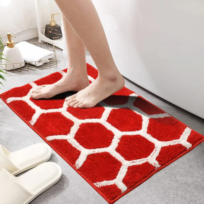 Trevona Cotton Bath Mat - Red media 4