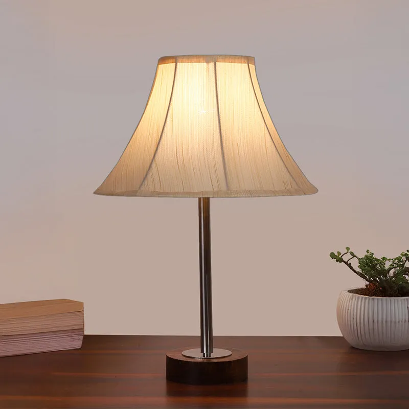 Ceylon Arc Rodin Wooden Table Lamp - OffWhite media 3