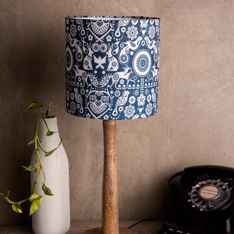 Boho Fauna Fabric Table Lamp - Multicolor media 3