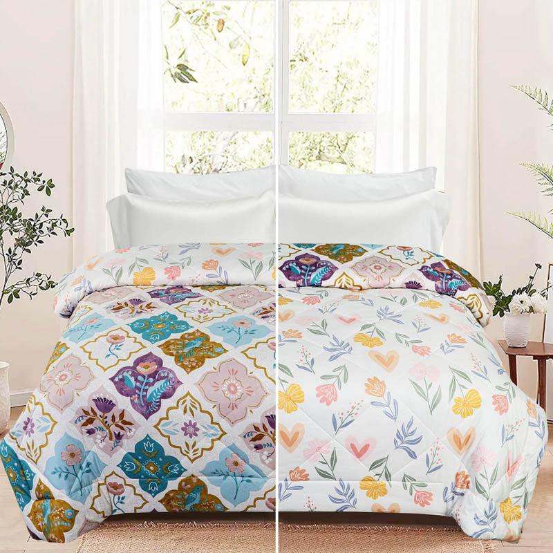 Arleth Floral Cotton Reversible Comforter - 220 GSM media 4