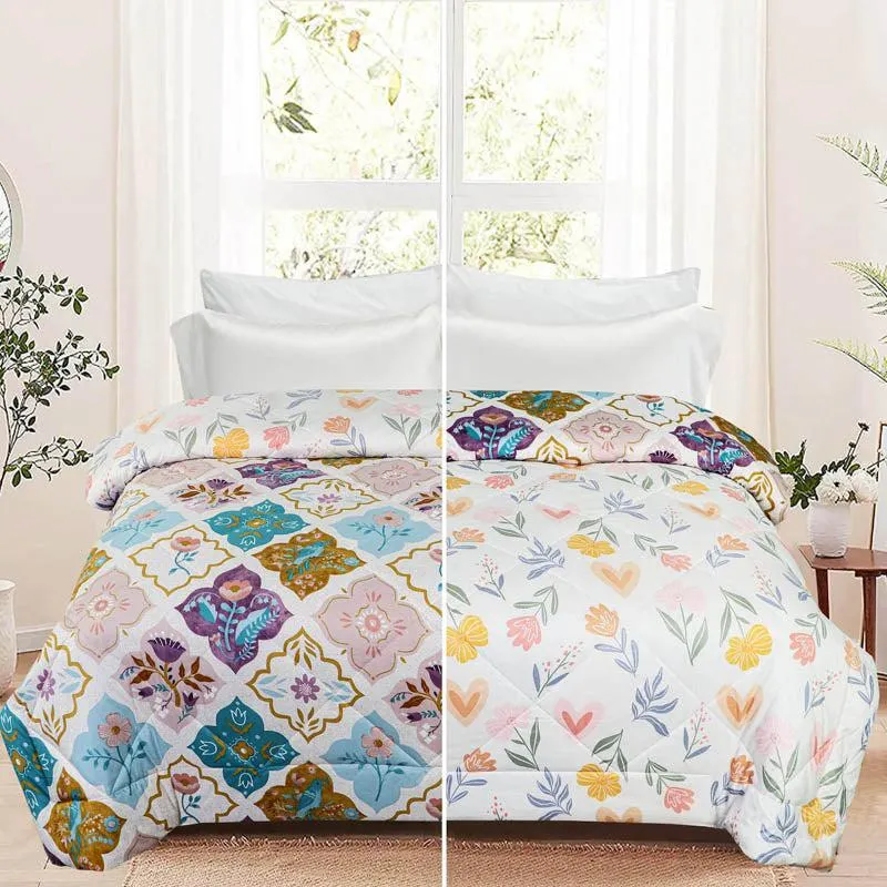 Arleth Floral Cotton Reversible Comforter - 220 GSM media 4